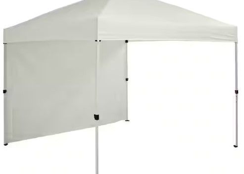 Photo 1 of 10 ft. x 10 ft. Commercial Instant Canopy-Pop Up Tent with Wall Panel White