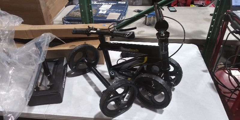 Photo 2 of ***LOOSE NO PACKAGING - PARTS LIKELY MISSING - WHEELS WON'T ROLL***
BlessReach Economy Knee Scooter, Black