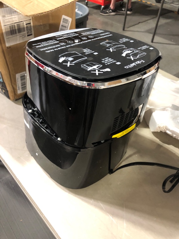 Photo 3 of **NONREFUNDABLE**FOR PARTS OR REPAIR**SEE NOTES**
Air Fryers, Fabuletta 9 Cooking Functions Electric Air Fryer, Shake Reminder, Powerful 1550W Electric Hot Air Fryer Oilless Cooker, Tempered Glass Display, Dishwasher-Safe & Nonstick, 4 Quart Air Fryer Bla