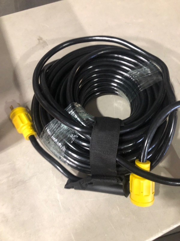 Photo 3 of 3 Prong 30 Amp Generator Cord 100 Feet Heavy Duty,Yellow