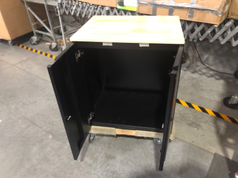 Photo 4 of ***NOT FUNCTIONAL - FOR PARTS ONLY - NONREFUNDABLE - SEE COMMENTS***
Heavy Duty Welded 20-Gauge Steel 2-Door Garage Base Cabinet in Black (28 in. W x 32 in. H x 21.5 in. D)
