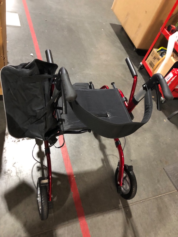 Photo 3 of **NONREFUNDABLE**FOR PARTS OR REPAIR**SEE NOTES**
Healconnex 2 in 1 Rollator Walker for Seniors-Medical Walker with Seat,Folding Transport Wheelchair Rollator with 10" Big Pneumatic Rear Wheels,Reversible Soft Backrest and Detachable Footrests