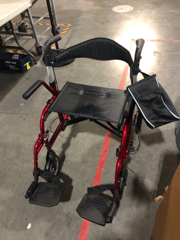 Photo 2 of **NONREFUNDABLE**FOR PARTS OR REPAIR**SEE NOTES**
Healconnex 2 in 1 Rollator Walker for Seniors-Medical Walker with Seat,Folding Transport Wheelchair Rollator with 10" Big Pneumatic Rear Wheels,Reversible Soft Backrest and Detachable Footrests