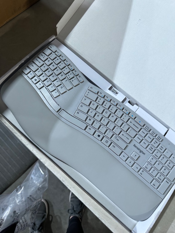 Photo 4 of Kensington Pro Fit Ergonomic Wireless Keyboard - Grey (K75402US)