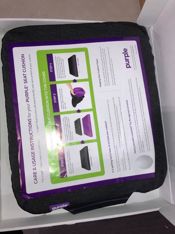 Photo 2 of (READ NOTES) Purple Royal Seat Cushion - Seat Cushion for The Car Or Office Chair - Temperature Neutral Grid