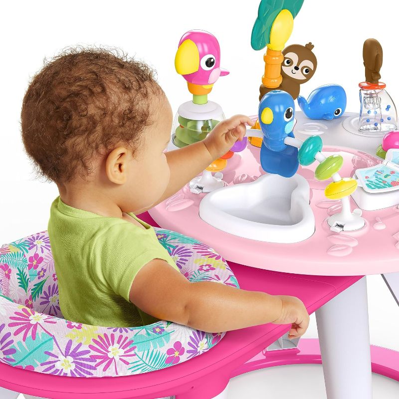 Photo 3 of (READ NOTES) Bright Starts Around We Go 2-in-1 Walk-Around Baby Activity Center & Table, Tropic Coral, Ages 6 Months+ Tropical Coral