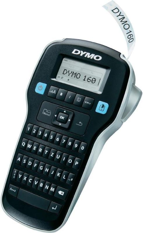 Photo 1 of DYMO Label Maker LabelManager 160 Portable Label Maker, Easy-to-Use, One-Touch Smart Keys, QWERTY Keyboard, Large Display, for Home & Office Organization, Black
