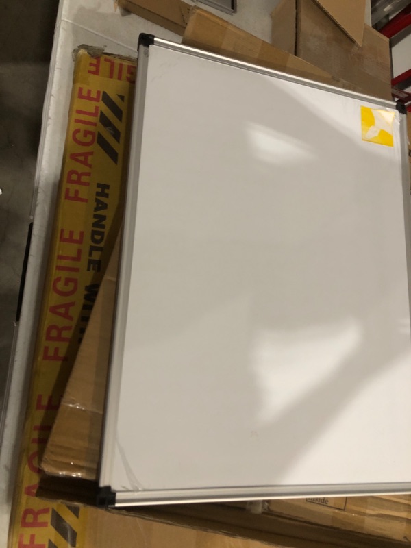 Photo 3 of XBoard Magnetic Whiteboard / Dry Erase Board, 24 x 18 Inch Double Sided White Board with 1 Detachable Marker Tray, 1 Dry Eraser, 3 Dry Erase Markers and 4 Magnets for Home, Office and School 24" x 18"