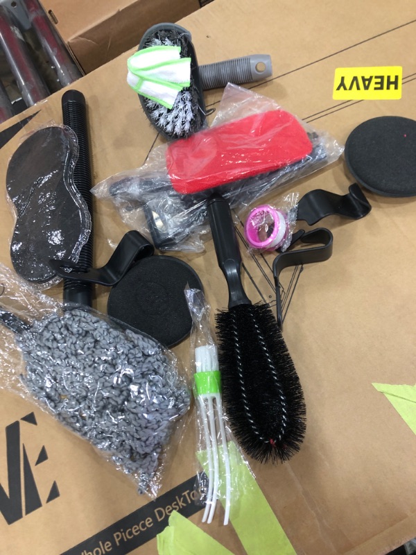 Photo 2 of **MISSING PIECES** GPUSFAK 46Pcs Car Wash Cleaning Kit with Foam Gun Sprayer Detailing Brushes Car Vacuum Collapsible Bucket Windshield Cleaning Tool Tire Brush Towels C
