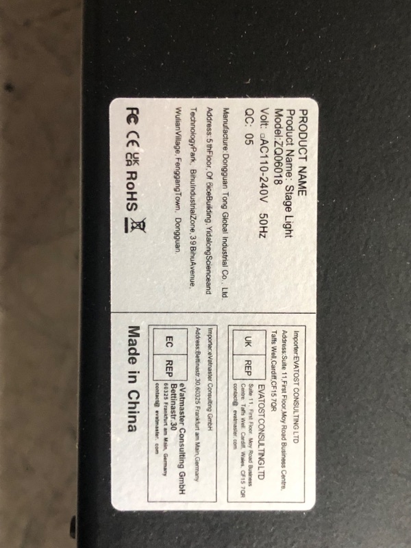 Photo 5 of ***USED - MISSING BRACKET - POWERS ON - UNABLE TO TEST FURTHER***
Stage Light Bar, 336 LEDs 80W RGBW Dj Light Bar Wash Lights Wall Washer Strip DMX Control Dj Stage Lighting for Indoor Disco Party Church Birthday Bar Wedding