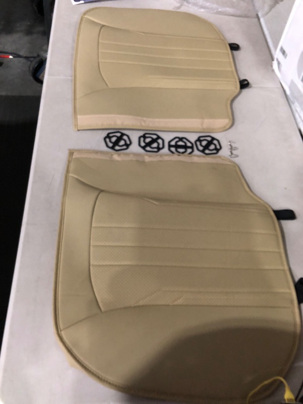 Photo 3 of ***ONLY BACK BENCH SEAT BASE COVER*MISSING EVERYTHING ELSE***
AOOG Leather Car Seat Cover, Leatherette Automotive Seat Cover for Cars SUV Pick-up Truck, Non-Slip Vehicle Car Seat Cover Universal Fit Set for Auto Interior Accessories, 03-BEIGE