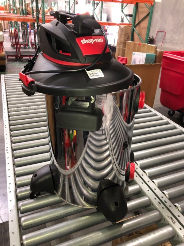 Photo 2 of (NON-REFUNDABLE) Shop-Vac 12 Gallon 6.0 Peak HP Wet/Dry Vacuum, Stainless Steel Tank, 3 in 1 Function Portable Shop Vacuum with Attachments, Drain Port, Ideal for Jobsite, Garage & Workshop. 5926211
