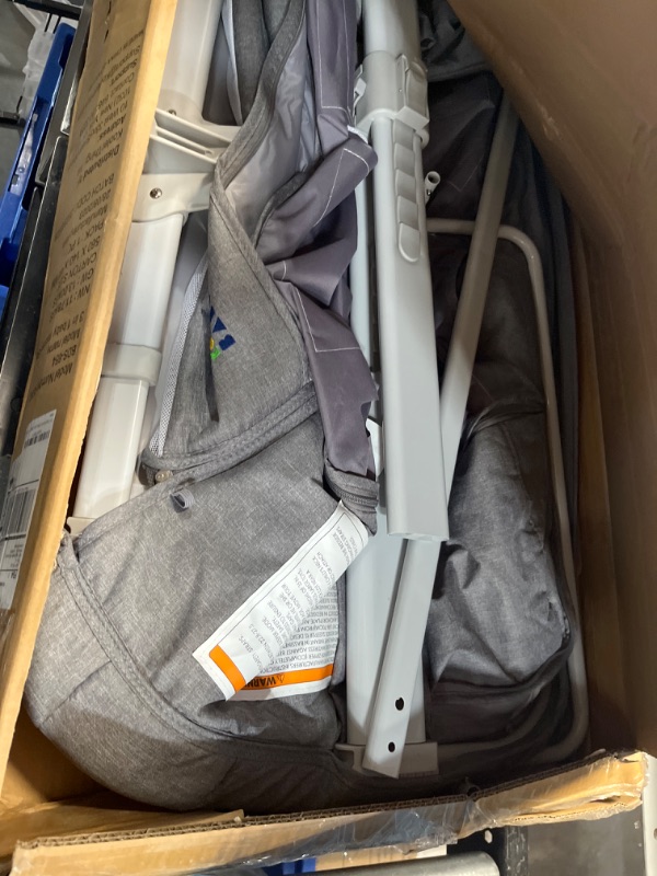 Photo 2 of 3 in 1 Baby Bassinet, Bedside Sleeper, & Playpen, Easy Folding Portable Crib (Grey)- KoolaBaby