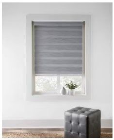 Photo 1 of ***USED - PACKAGING DAMAGED - MISSING PARTS - UNABLE TO VERIFY FUNCTIONALITY***
Origin 21 48-in x 64-in Gray Room Darkening Cordless Zebra Roller Shade