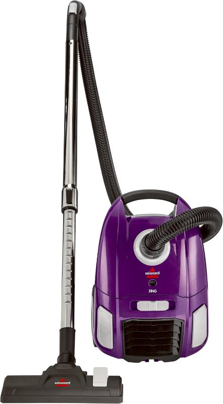 Photo 1 of (will not power on)(sold for parts)BISSELL Zing Lightweight, Bagged Canister Vacuum, Purple, 2154A
