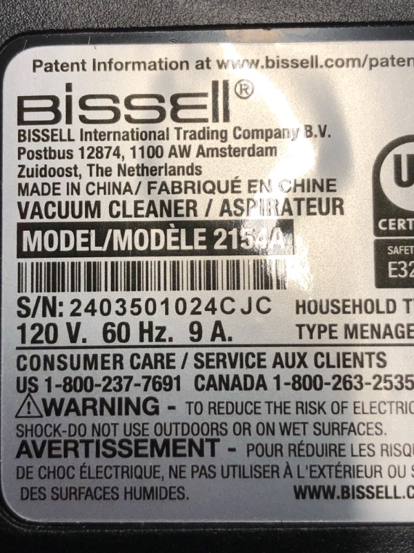 Photo 3 of (will not power on)(sold for parts)BISSELL Zing Lightweight, Bagged Canister Vacuum, Purple, 2154A
