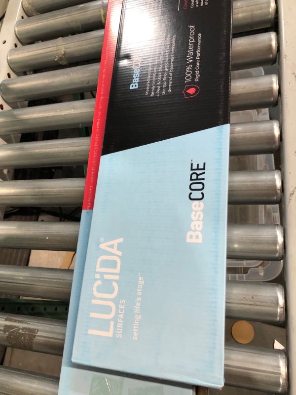 Photo 1 of LUCiDA SURFACES Luxury Vinyl Flooring Tiles | Peel and Stick Floor Tile for DIY Installation | 12 Wood Look Planks | Chestnut | BaseCore | 18 Sq. Feet Box of 12 Planks Chestnut 12