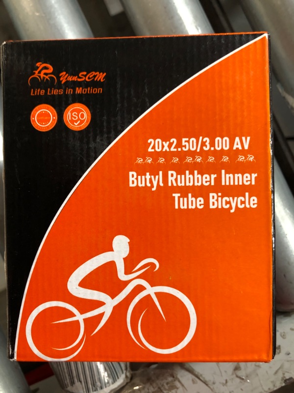 Photo 2 of 2 Sets 20" Mountain Bike Fat Tires 20 x 3.0 and Tubes Compatible with 20 x 3.0 Mountain Bike Tires (Black)