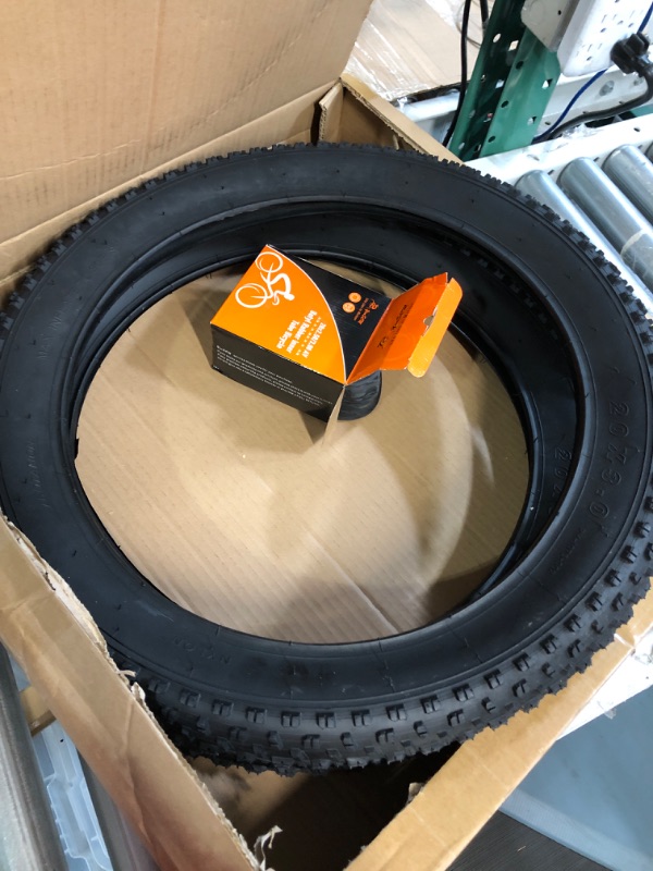 Photo 5 of 2 Sets 20" Mountain Bike Fat Tires 20 x 3.0 and Tubes Compatible with 20 x 3.0 Mountain Bike Tires (Black)