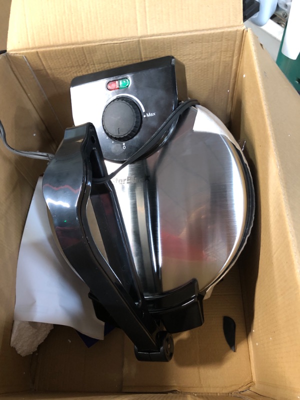 Photo 2 of 10inch Roti Maker by StarBlue with FREE Roti Warmer - The automatic Stainless Steel Non-Stick Electric machine to make Indian style Chapati, Tortilla, Roti AC 110V 50/60Hz 1200W