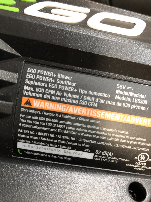 Photo 4 of * item used * item incomplete * missing battery and other parts *
 EGO Power+ ST1502LB 15-Inch Cordless String Trimmer & 530CFM Blower Combo Kit with 2.5Ah 