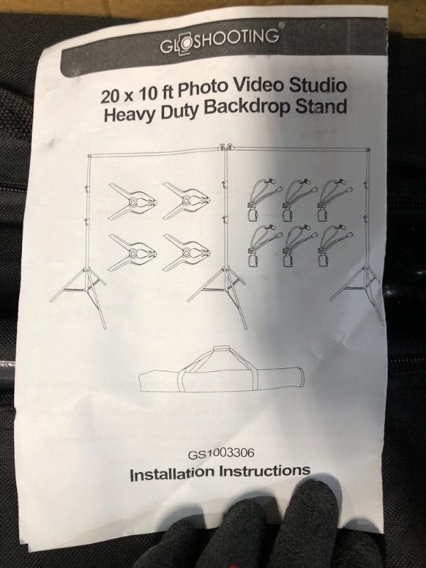 Photo 4 of GLOSHOOTING 20 x 10 ft Heavy Duty Photo Backdrop Stand with 4 Panels