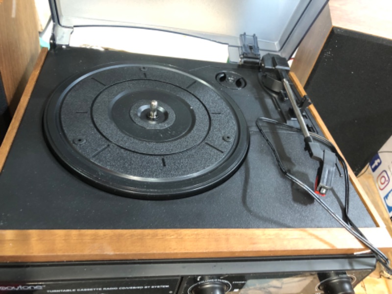 Photo 1 of Boytone BT-58W Bluetooth Record Player Turntable with CD Player, 