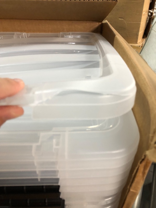 Photo 3 of 13 x 9 x 8 iris storage containers (x6) [dmg]