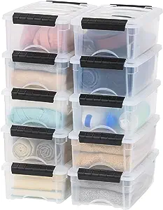 Photo 1 of 13 x 9 x 8 iris storage containers (x6) [dmg]