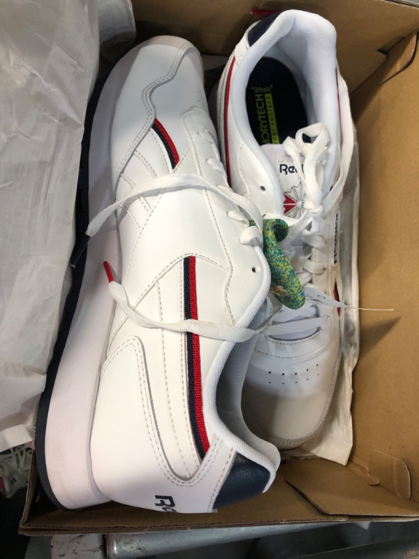 Photo 2 of Reebok Men's Classic Harman Run Sneaker 11.5 White/Vector Red/Vector Navy