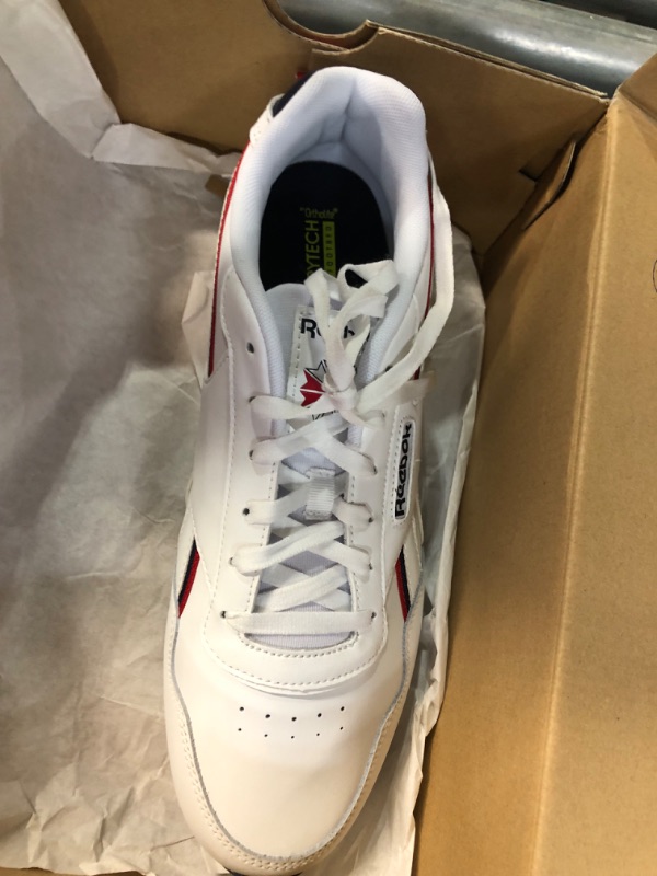 Photo 4 of Reebok Men's Classic Harman Run Sneaker 11.5 White/Vector Red/Vector Navy