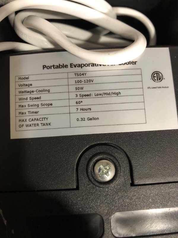 Photo 2 of * water pump does not work * sold for parts * repair *
Air Choice Swamp Cooler Fan, Oscillating Evaporative Air Cooler for Room