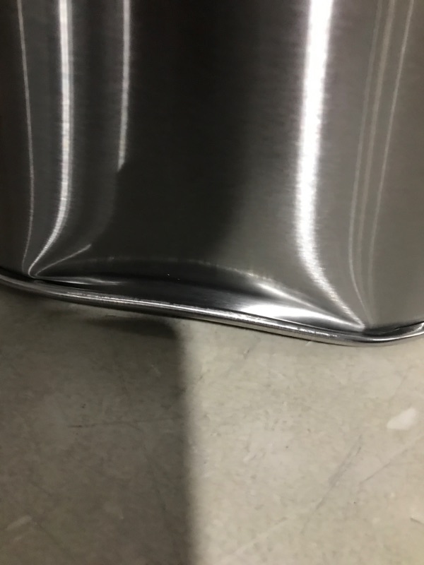 Photo 4 of * item damaged * bent *
SensorCan 13 Gallon Sensor Trash Can with Wheels and AbsorbX Odor Control System, Stainless Steel,