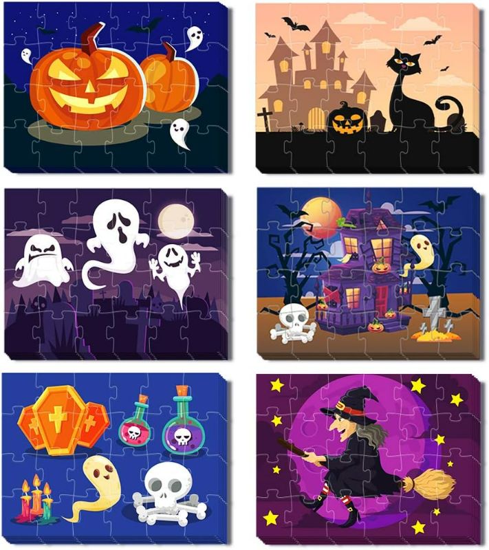 Photo 1 of - 24-Piece Halloween Puzzles(5.5 x 7.3 in, 36-Pack)