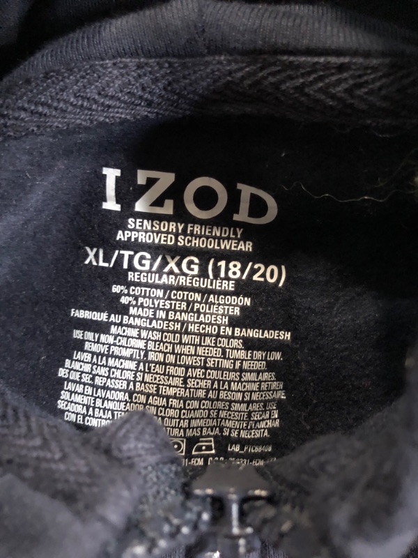 Photo 1 of IZOD womens sensory friendly hoodie zip up size  XL