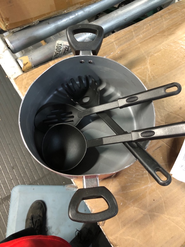 Photo 1 of 10' pot with misc. kitchen utencils