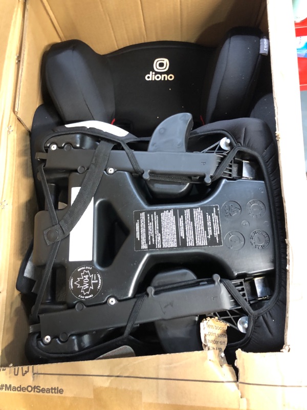 Photo 2 of Diono Cambria 2 XL, Dual Latch Connectors, 2-in-1 Belt Positioning Booster Seat, High-Back to Backless Booster with Space and Room to Grow, 8 Years 1 Booster Seat, Black 2020 Black