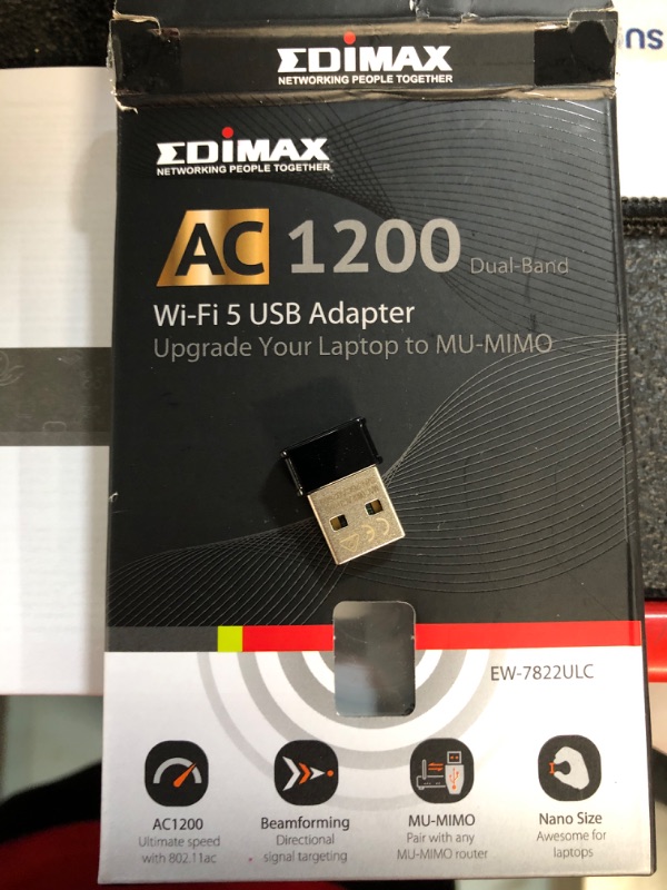 Photo 2 of Edimax AC1200 Dual-Band Nano Wi-Fi Adapter, Nano Size Lets You Plug it and Forget It