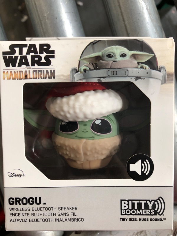 Photo 2 of Bitty Boomers Star Wars The Mandalorian: Grogu with Santa Hat - Mini Bluetooth Speaker