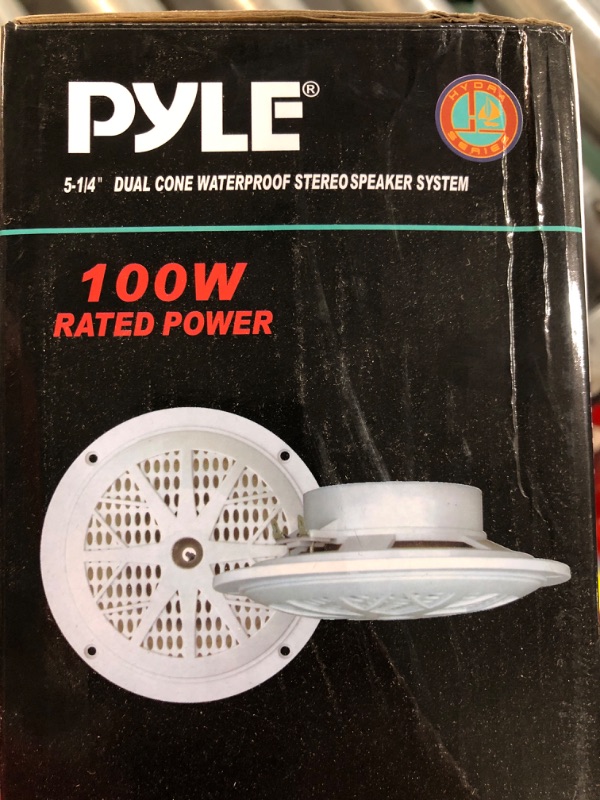 Photo 3 of Pyle Plmr51b 100W 5.25 inch 2 Way Marine Speaker - Black