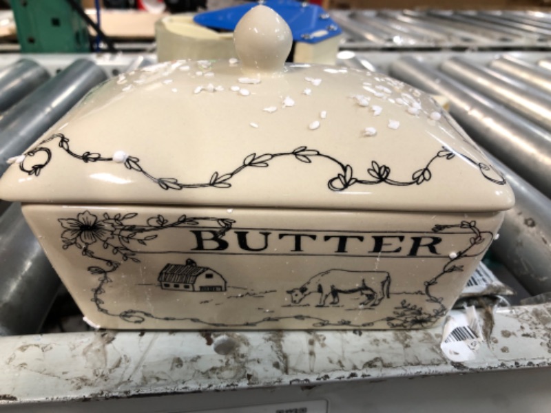 Photo 2 of ***CHIPPED - SEE PICTURES***
Creative Co-op DA8364 Butter Dish White