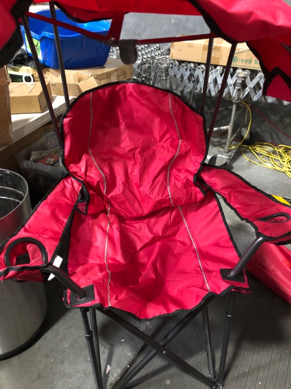 Photo 2 of * used * damaged * see all images *
ALPHA CAMP Camp Chairs with Shade Canopy Chair Folding Camping Recliner Support 350 LBS Red