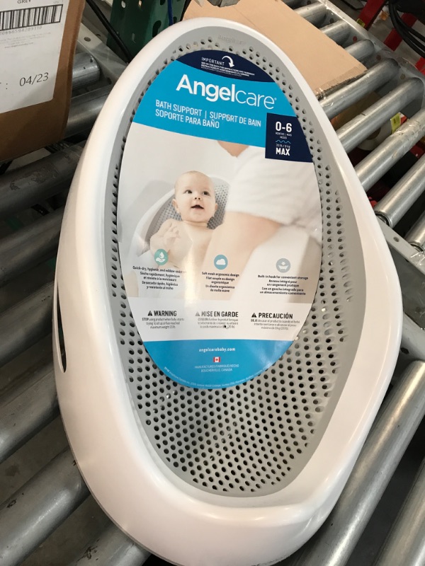 Photo 1 of Angelcare Baby Bath Support (Grey) | Ideal for Babies Less than 6 Months Old Grey 1 Count (Pack of 1)