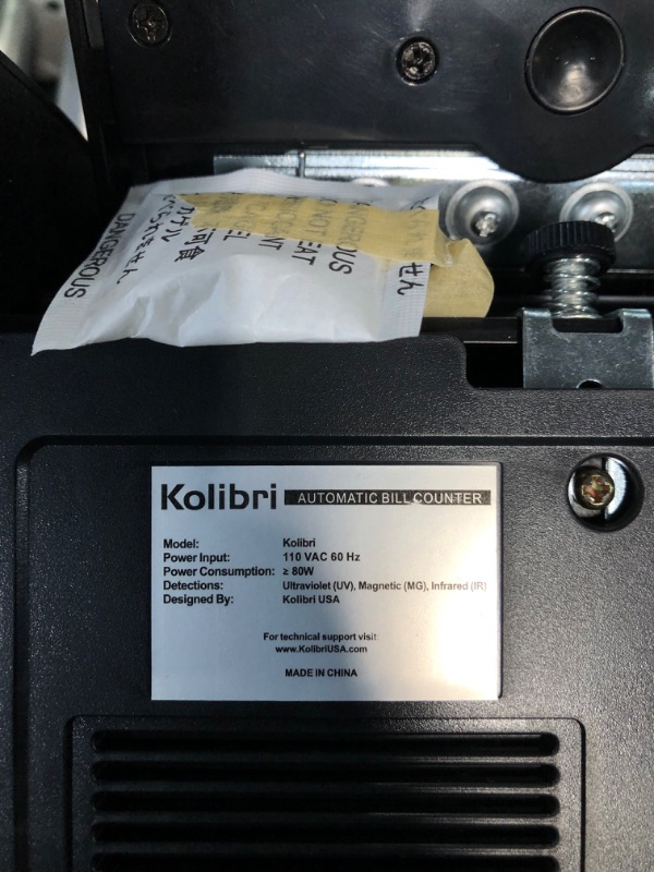 Photo 6 of Kolibri Money Counter Machine - 1,500 bills per min, advanced counterfeit detection, set up in minutes