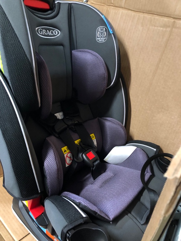 Photo 4 of (USED) Graco SlimFit 3 in 1 Car Seat, Slim & Comfy Design Saves Space in Your Back Seat, Annabelle, 1 Count (Pack of 1) SlimFit Annabelle