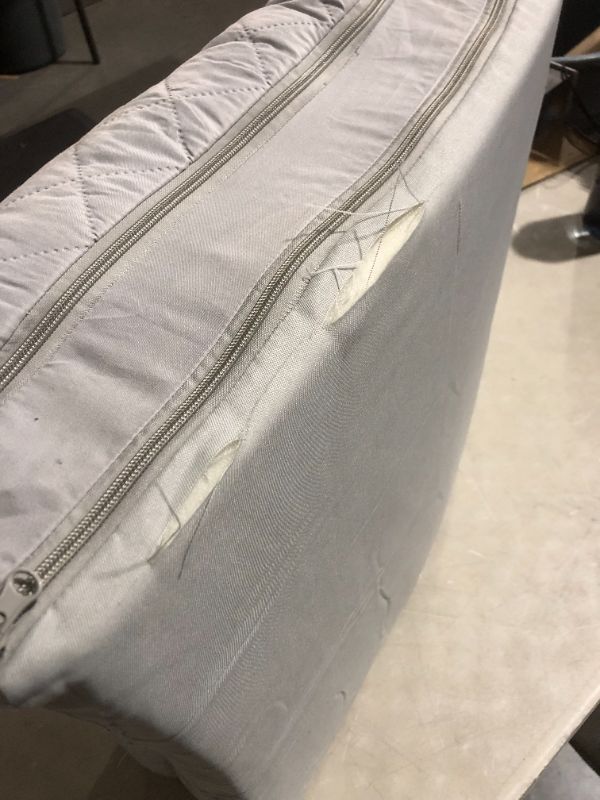 Photo 5 of ***DAMAGED - CUT - SEE PICTURES***
Furhaven Medium Orthopedic Dog Bed Quilted Sofa-Style w/ Removable Washable Cover - Silver Gray - 30"L x 20"W x 6.25"Th