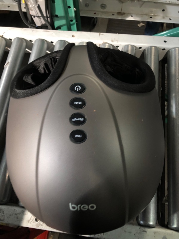 Photo 4 of Breo Foot Massager Machine with Heat, Shiatsu Deep Tissue Kneading, Rolling Massage for Relief, Fits Feet Up to Men Size 12 1 Count (Pack of 1)