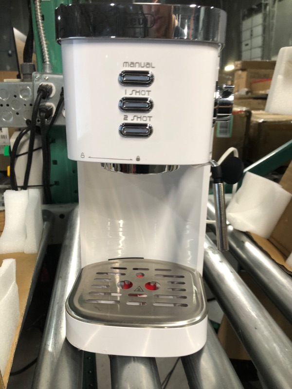 Photo 3 of ***SEE NOTES***Gevi Espresso Machines 20 Bar Fast Heating Commercial Automatic Cappuccino Coffee Maker with Foaming Milk Frother Wand for Espresso, Latte Macchiato, 1.2L Removable Water Tank WHITE 12.28in*6.102in*12.24in