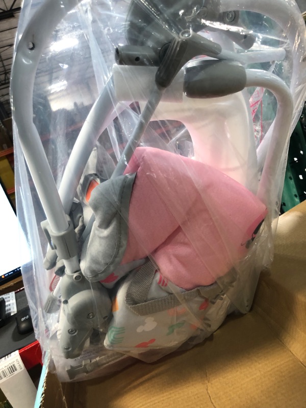 Photo 2 of Bright Starts Disney Baby Minnie Mouse Infant to Toddler Rocker with Vibrations and Removable Toy Bar - Forever Besties, Newborn + Minnie Forever Besties