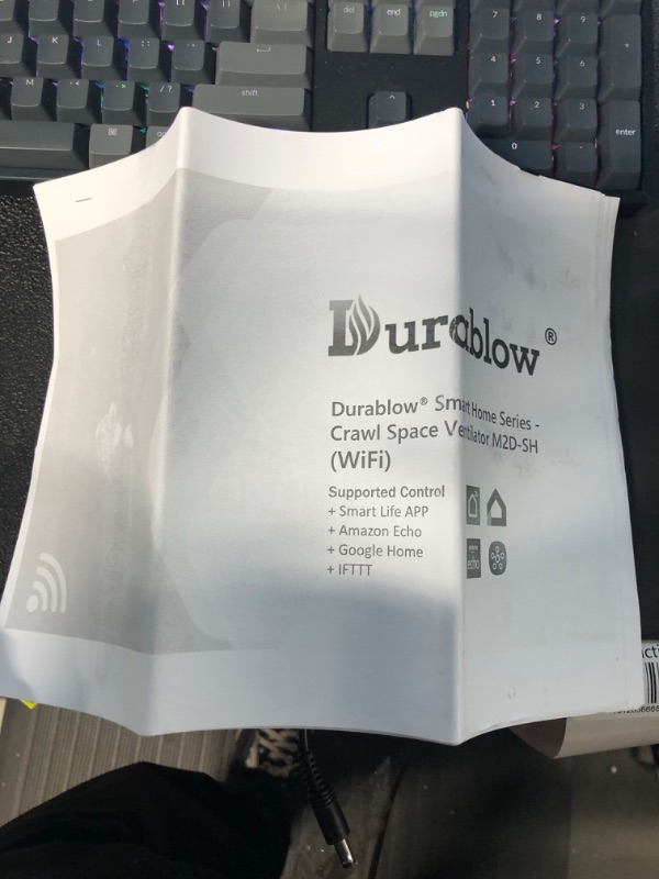 Photo 2 of Durablow Stainless Steel Crawl Space Foundation Fan Ventilator + Built-in Dehumidistat (Stainless steel silver, M2D Smart Home (WiFi))
